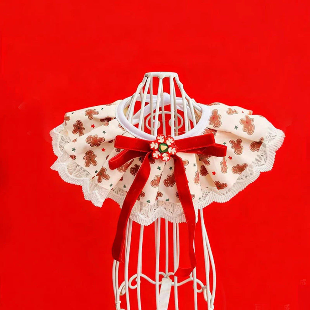 Mokka - Christmas Ruffled Bib Pet Neckwear