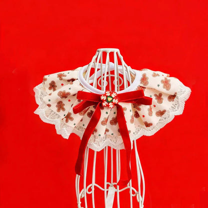 Mokka - Christmas Ruffled Bib Pet Neckwear