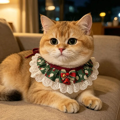 Mokka - Christmas Bow Bib Pet Neckwear