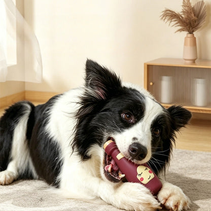 Petkin - Cartoon Bottle Shaped Squeaky Dog Toy
