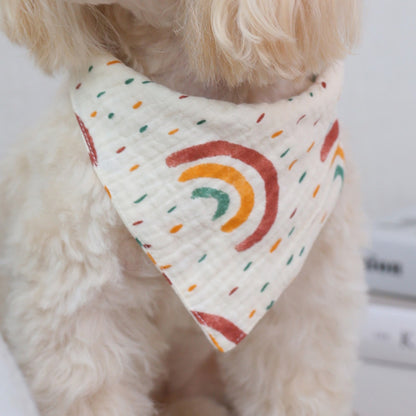 Furbud - Cute Rainbow Print Pet Triangle Bandana