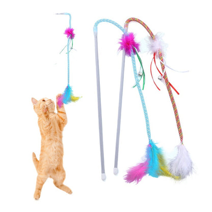 Moo - Curved Teaser Cat Wand with Bells