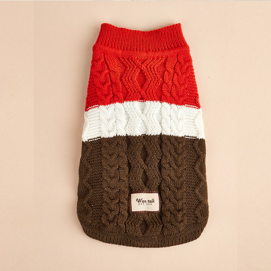 Ozzie - Small Dog Color Block Tie Front Pet Cape