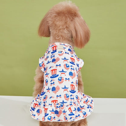 Ozzie - Ruffle Colorful Party Print Pet Dress