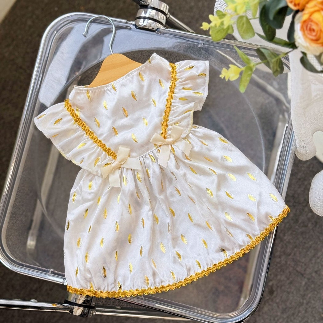 Ozzie - Bow Trim Pet Dress for Cats and Dogs Dress