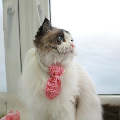 Mokka - Crochet Cat Necktie – Soft & Charming Accessory for Stylish Pets
