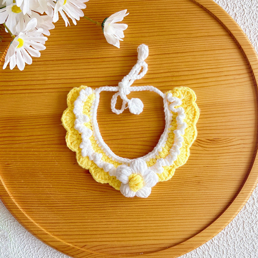Mokka - Floral Crochet Style Pet Collar
