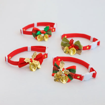 Christmoo - Christmas Bow Bell Cat Collar