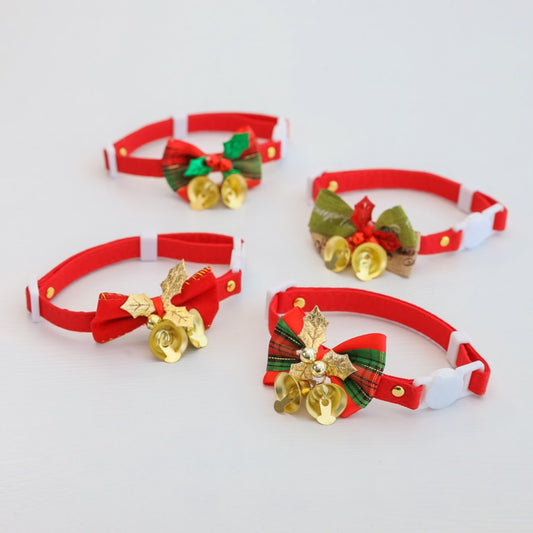 Christmoo - Christmas Bow Bell Cat Collar