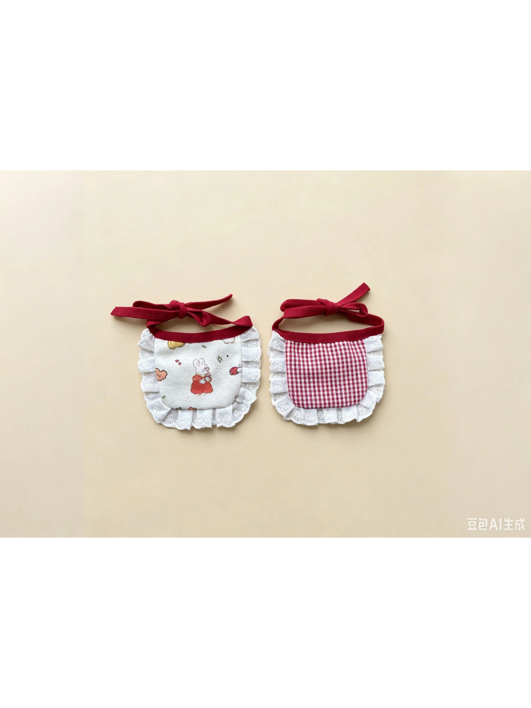 Mokka - Patterned Eyelet-Lace Ruffle Cat Neckwear