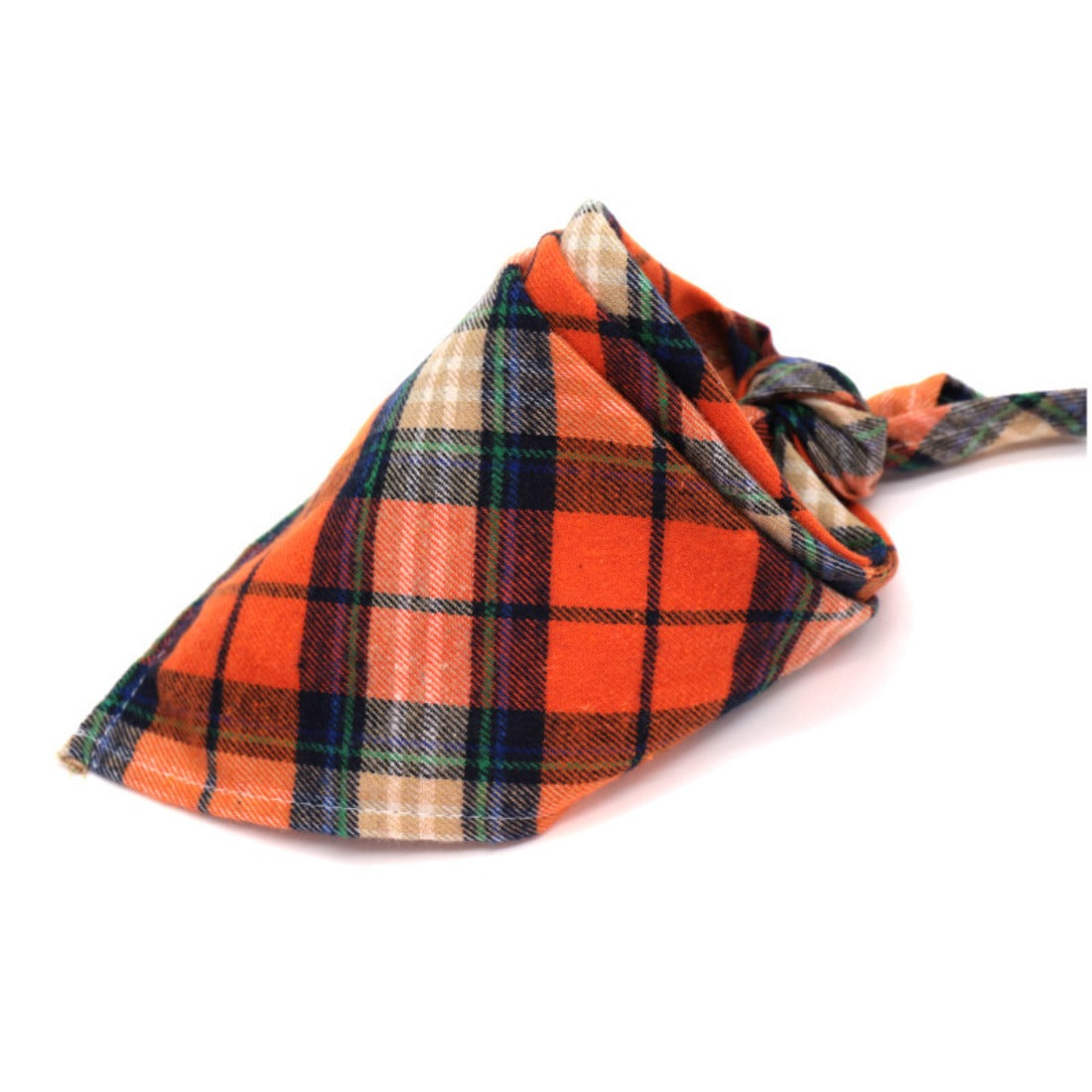 Furbud - Orange Green Winter Plaid Pet Bandana