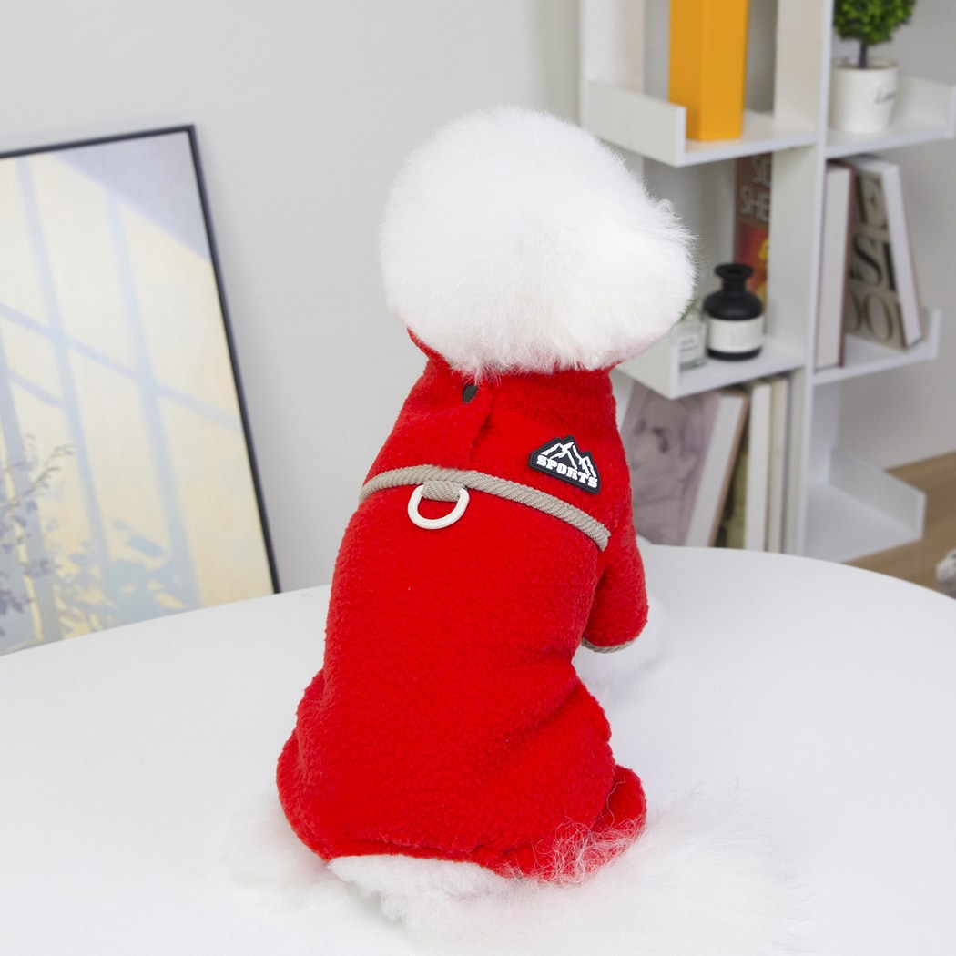 Ozzie - Contrast Trim Four-Legged Dog Jumpsuit