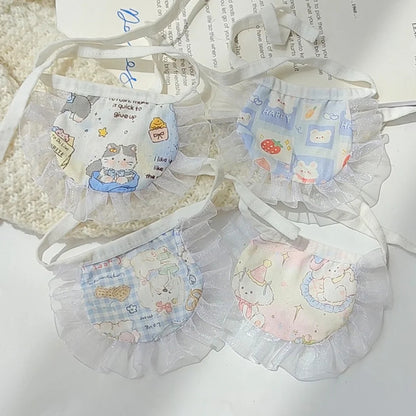 Mokka - Cute Cartoon Ruffle Pet Bib