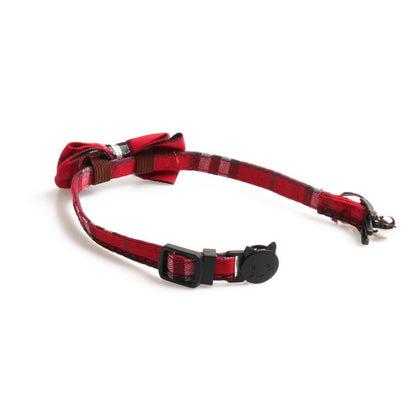 Mokka - Plaid Bowtie Cat Collar