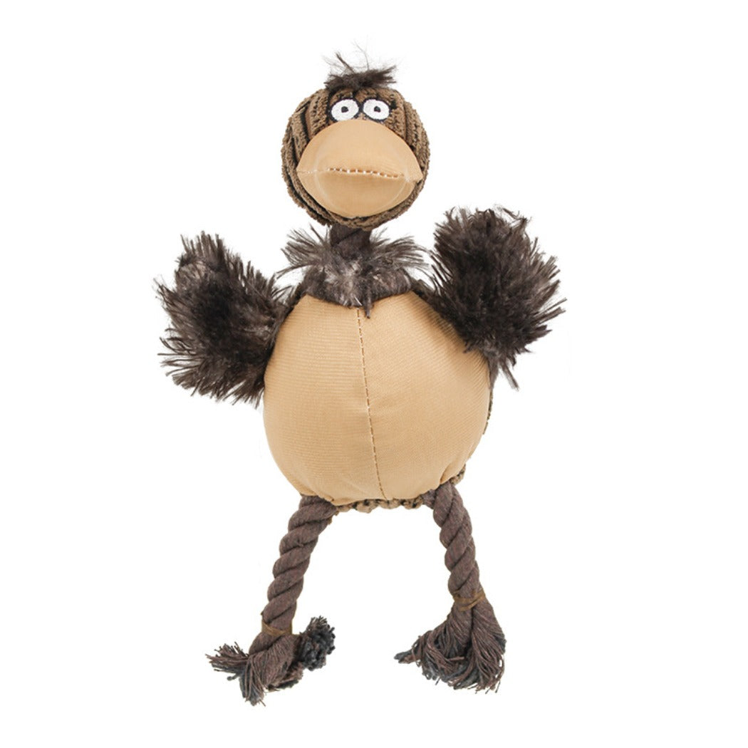 Petkin – Funny Bird Squeaky Rope Toy