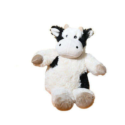 Petkin - Squeaky Cow Stuffed Play Dog Plush Toy