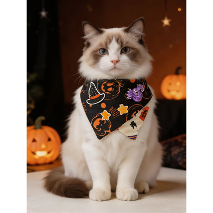 Mokka - Halloween Double-Layer Bandana Pet Neckwear