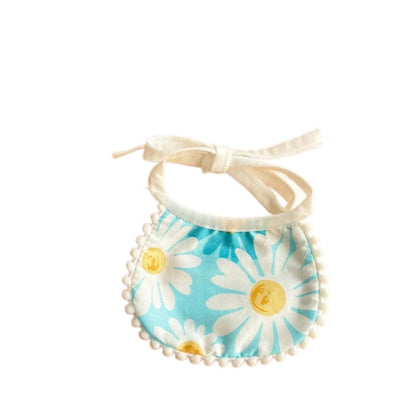 Mokka - Floral Print Tie-On Cat Bib