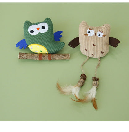 Moo - Corduroy Owl Cat Toys