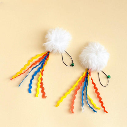 Moo - Fluffy Ball Ribbon Tail Cat Wand Refill Toy
