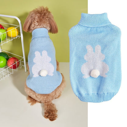 Ozzie - Turtleneck Rabbit Pattern Dog Cat Sweater