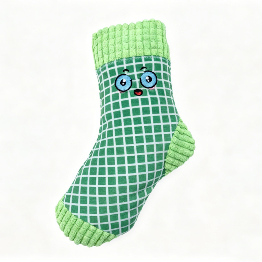 Petkin - Character Print Sock Form Squeaky Pet Toy