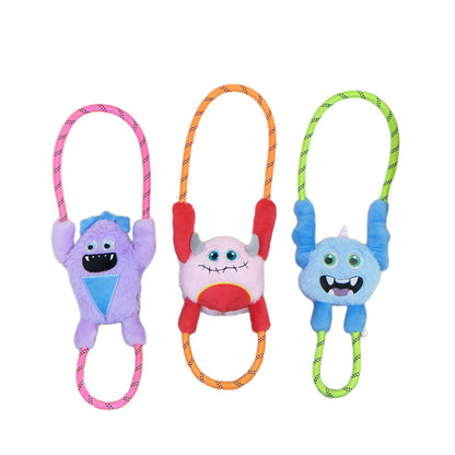 Petkin - Monster Plush Rope Loop Dog Toy