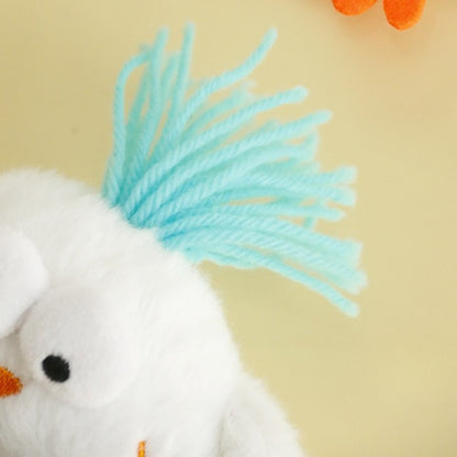 Moo – Fuzzy White Chicken Cat Toy