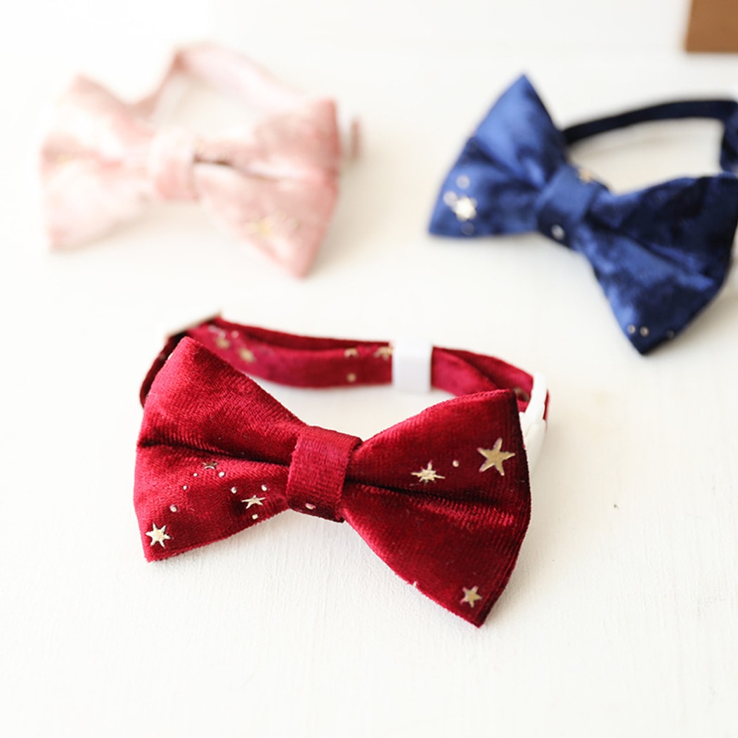 Mokka - Decorative Bow Tie Collar with Bell for Cats
