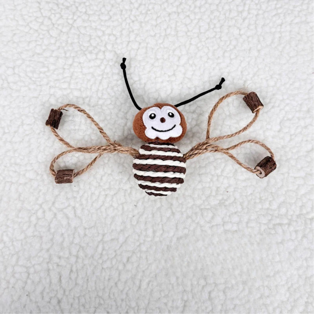 Moo - Smiling Rope-Wrapped Insect-Shaped Cat Toy