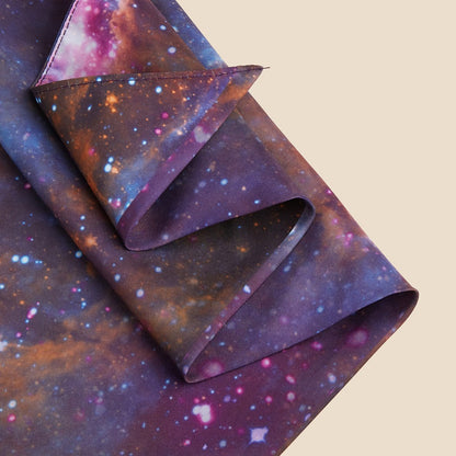Furbud Galaxy Print Bandana displayed on a flat surface highlighting colors