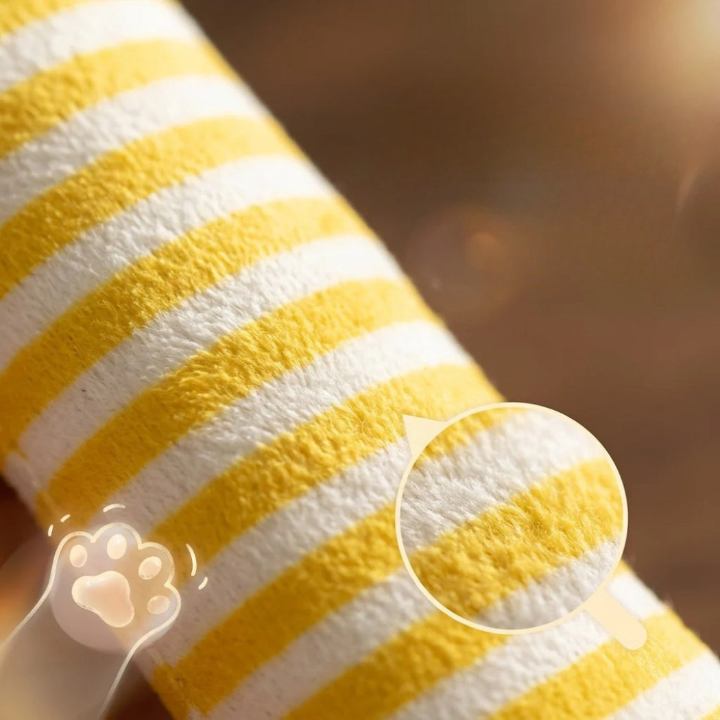 Petkin Yellow Stripe Cat Kick Toy