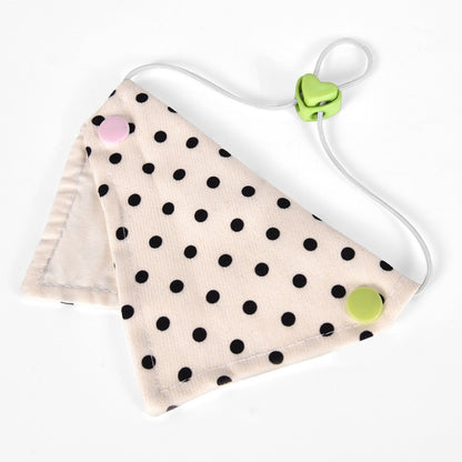 Mokka Bow Print Cat Bandana Collar with bow positioned to the side