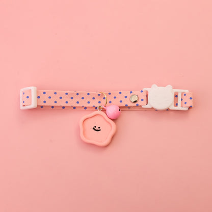 Mokka - Polka Dot Smiley Cat Collar