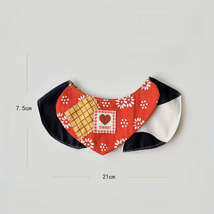 Mokka - Patchwork Plaid and Floral Pet Bib