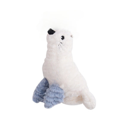 Petkin squeaky dog toy shaped like an animal in bright colors
