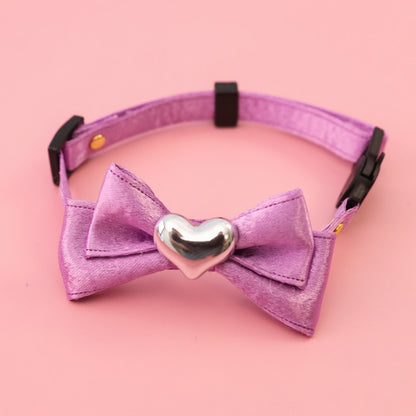 Mokka - Decorative Heart Accent Cat Bow Tie Collar