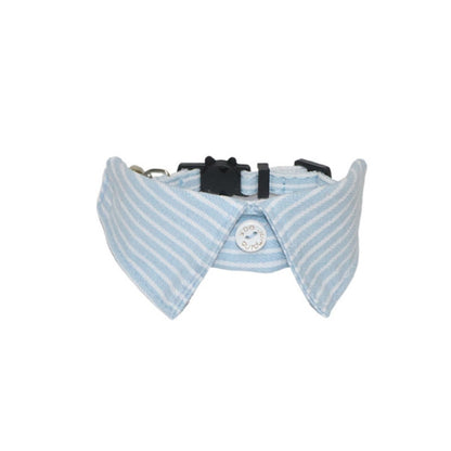 Mokka – Stripe & Solid Shirt Breakaway Cat Collar