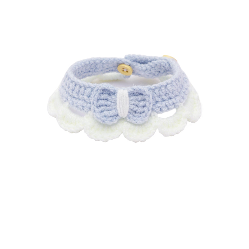 Mokka - Soft Scalloped Crochet Cat Collar
