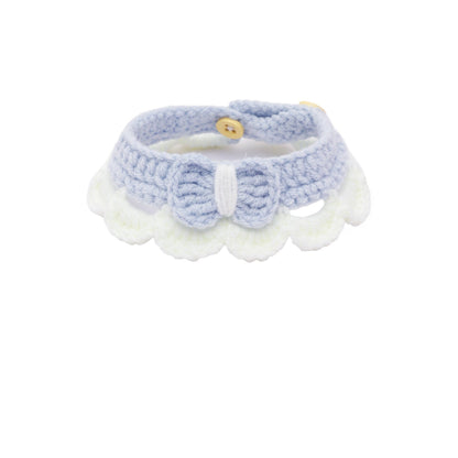 Mokka - Soft Scalloped Crochet Cat Collar