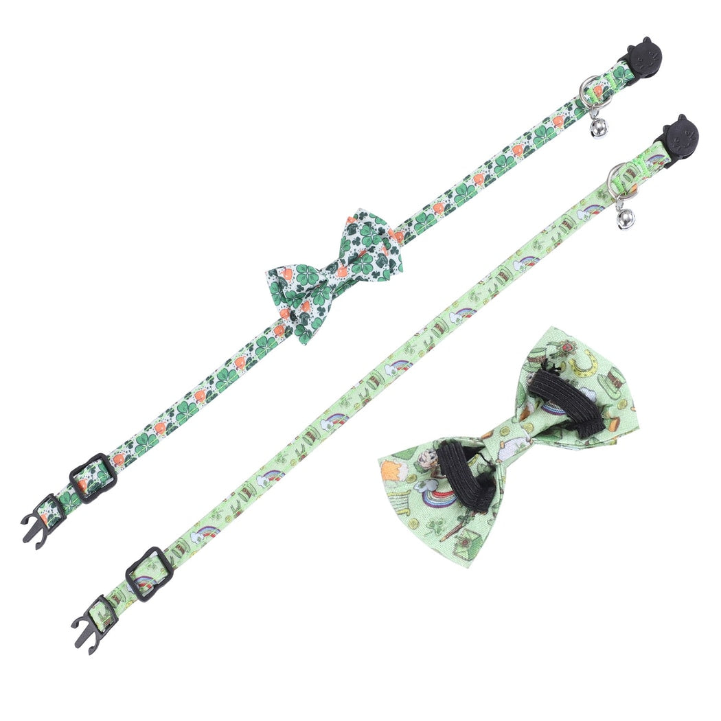 Mokka - Light Green Charm Bow Tie Pet Collar