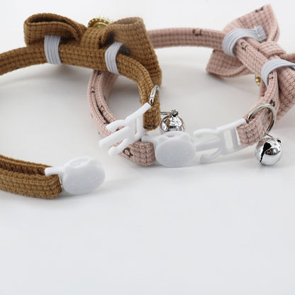 Mokka - Minimalist Bow Flower Pattern Cat Collar