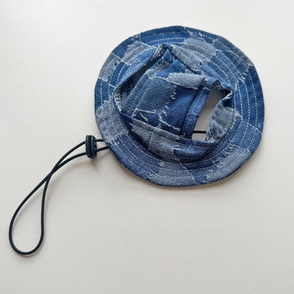Ozzie -  Denim Plaid Pet Hat