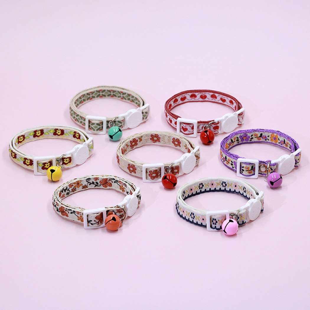 Mokka - Floral and Geometric Patterns Cat Collar