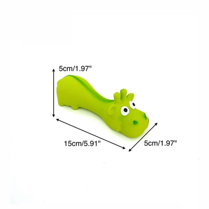 Petkin - Squeaky Dog Toy | Funny Animal Chew Toy | Durable Rubber Pet Toy | Pig Giraffe Dog