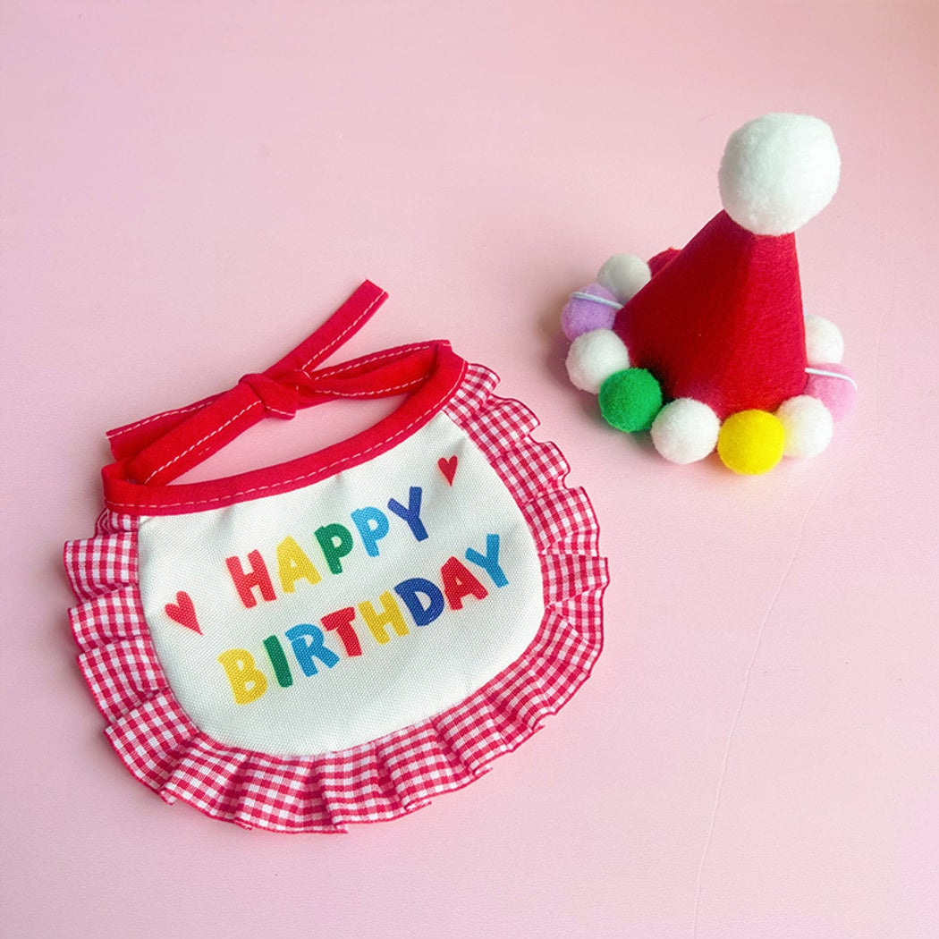 Mokka - Birthday Lettered Pet Party Bib and Hat