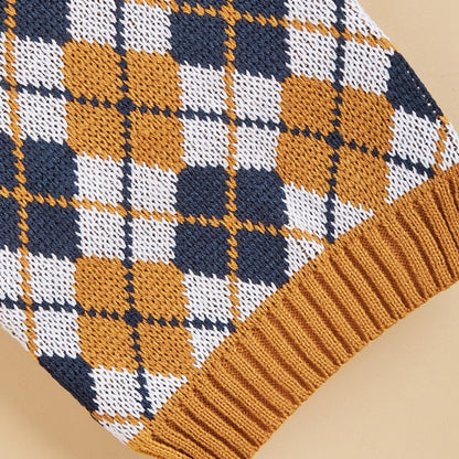 Ozzie - Thanksgiving Pattern Ribbed Neck Pet Sweater