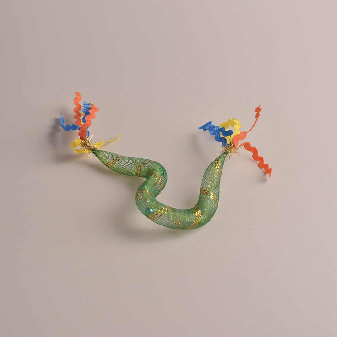 Moo - Mesh Tube Cat Toy with Ribbons