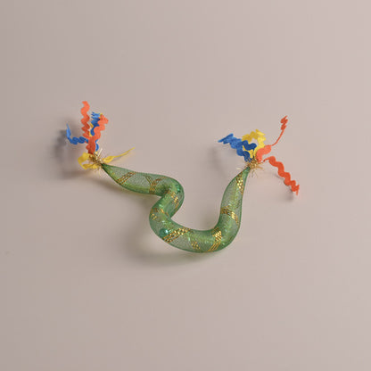 Moo - Mesh Tube Cat Toy with Ribbons