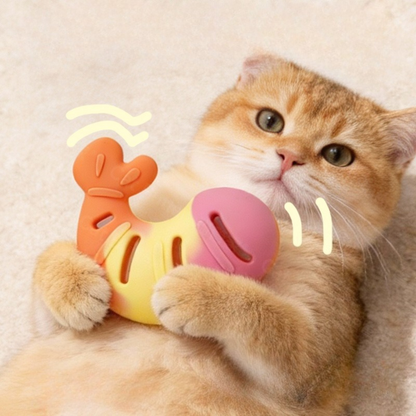 Moo - Shrimp Shape Treat Dispensing Cat Toy